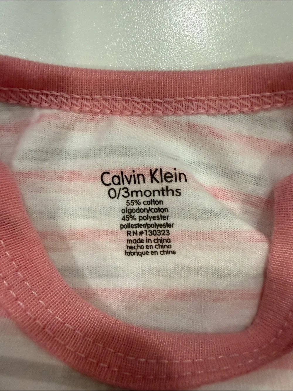 Calvin Klein Baby Girl 3-Pack onesie Bodysuits 0–3 Months